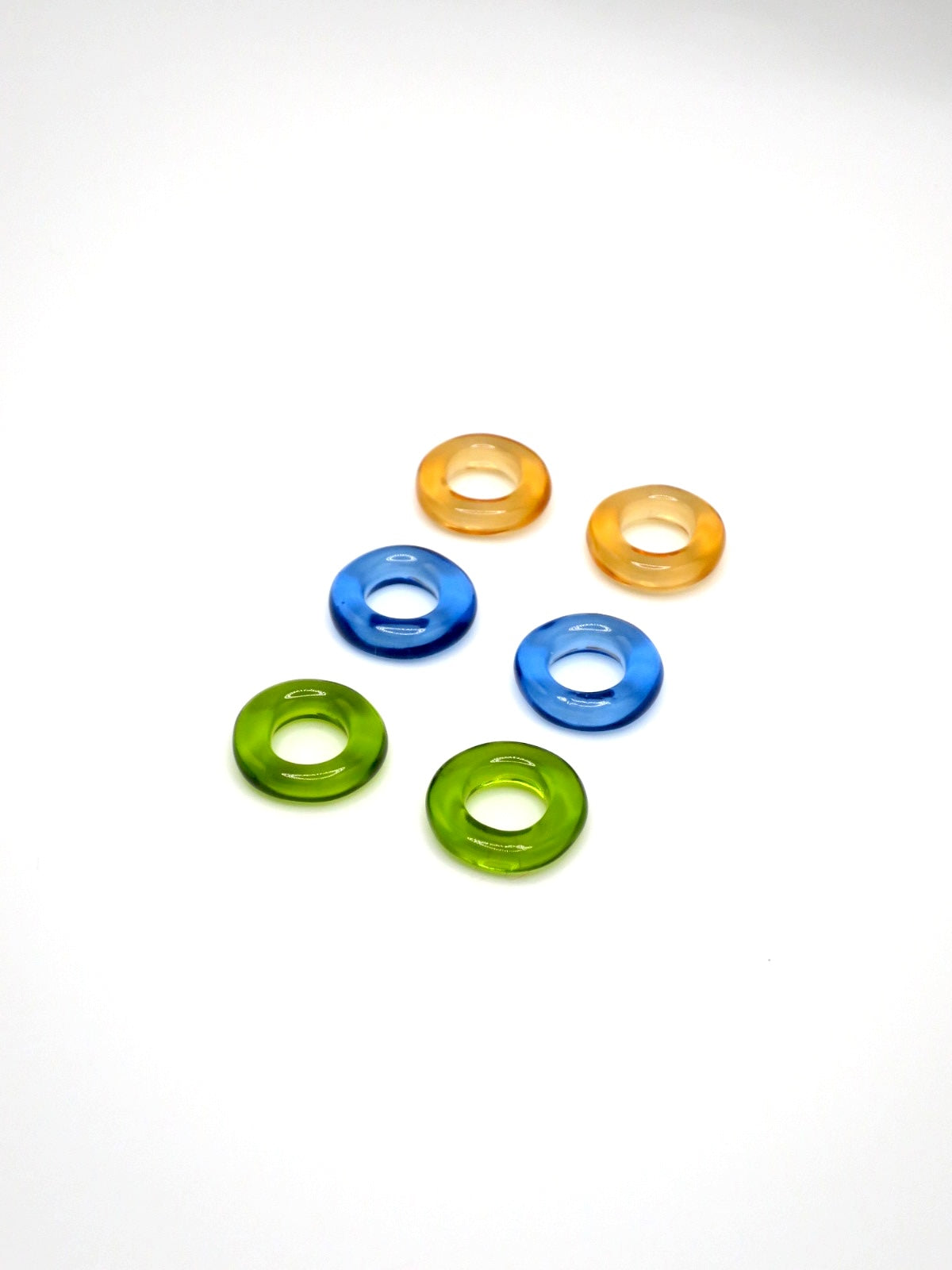 Amber Resin Loop Hoops