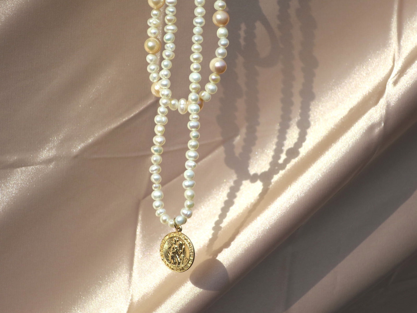 Pearl Medallion Necklace