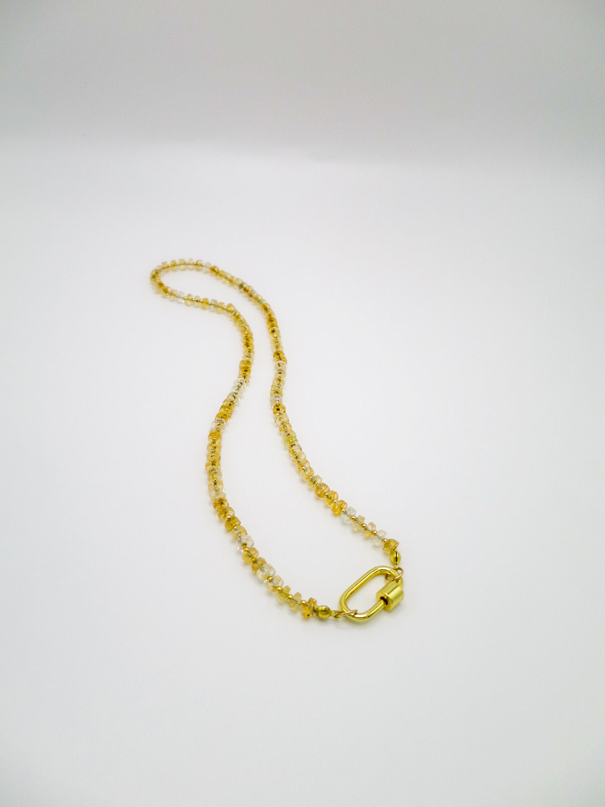 Citrine Carabiner Necklace