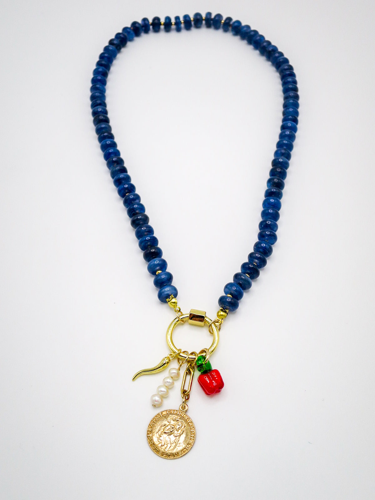 Kyanite Necklace with Carabiner