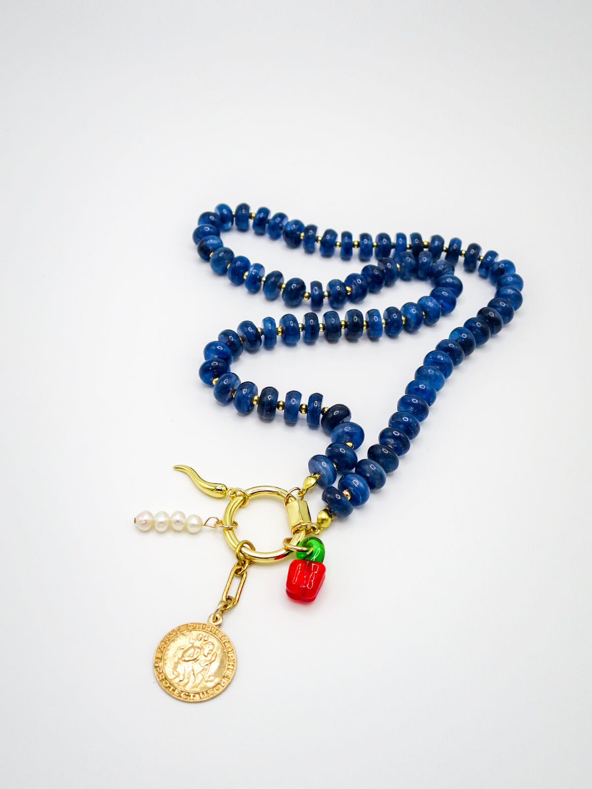Kyanite Necklace with Carabiner