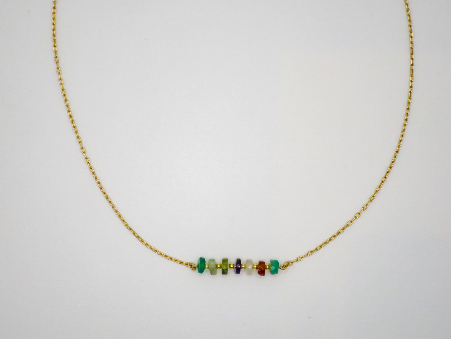 Gemstone Bar Necklace