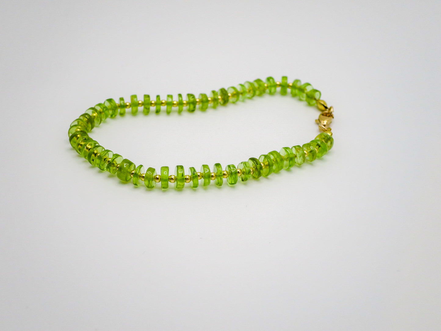Peridot Heishi Bracelet