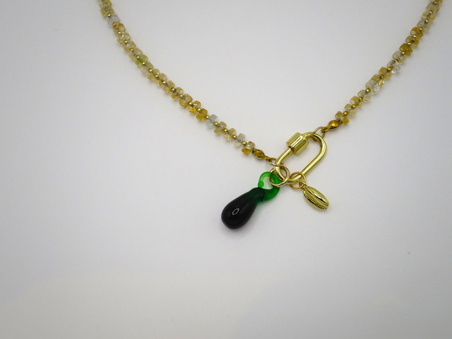 Citrine Carabiner Necklace