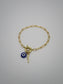 Paperclip Chain Bracelet with Sailor Clasp