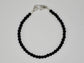 Men’s 4mm Matte Black Onyx Bracelet with Sterling Silver