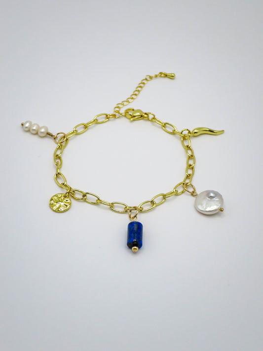 Blue Charm Bracelet