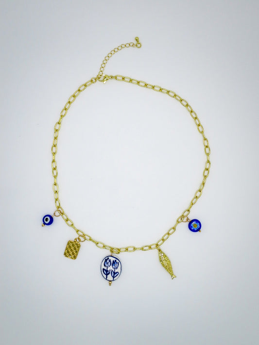 Blue Charm Necklace