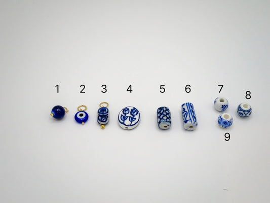 Blue Bead Charms