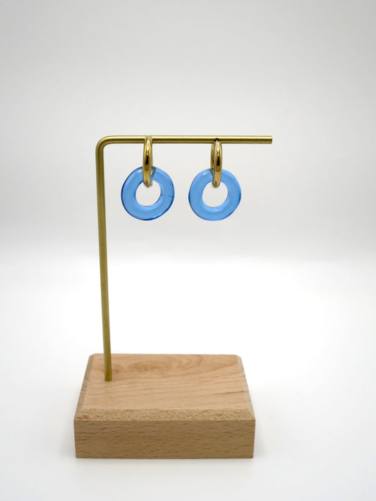 Blue Resin Loop Hoops