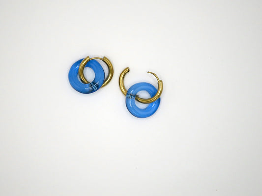 Blue Resin Loop Hoops