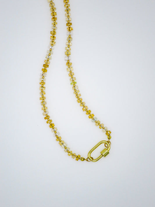 Citrine Carabiner Necklace