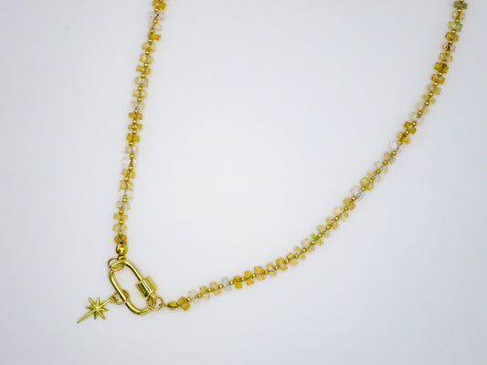Citrine Carabiner Necklace