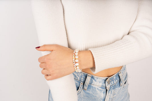 Classic Rainbow Pearl Bracelet