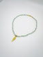 Faceted Seafoam Beaded Necklace with Fish Charms