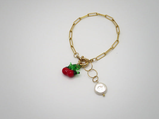 Paperclip Chain Bracelet with Sailor Clasp