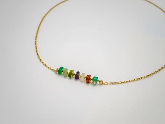 Gemstone Bar Necklace