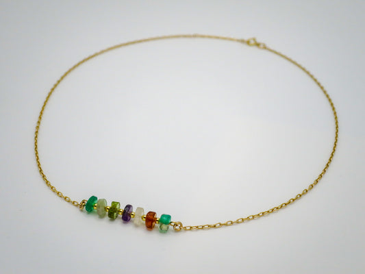 Gemstone Bar Necklace