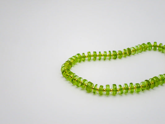 Peridot Heishi Bracelet