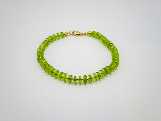 Peridot Heishi Bracelet