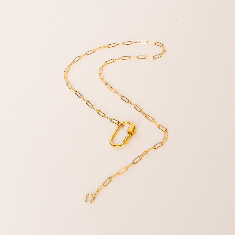 Carabiner Paperclip Chain Necklace