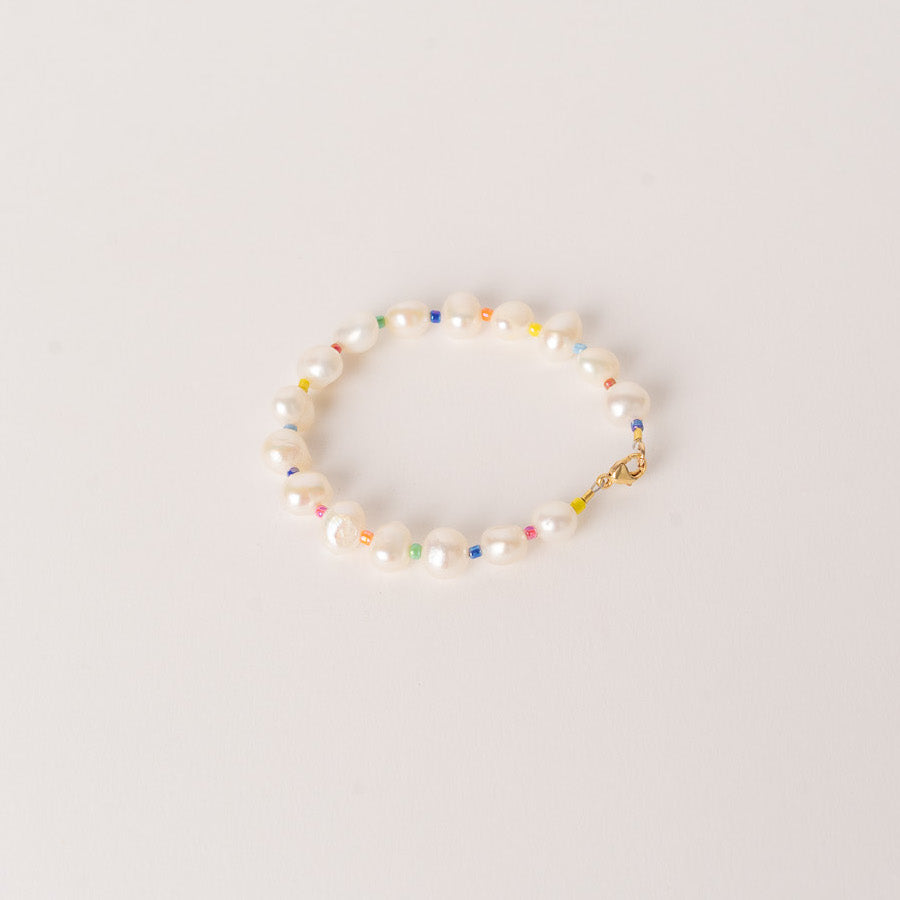 Large Rainbow Pearl Bracelet